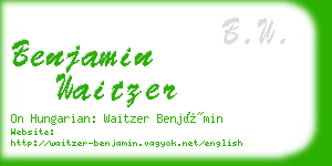 benjamin waitzer business card